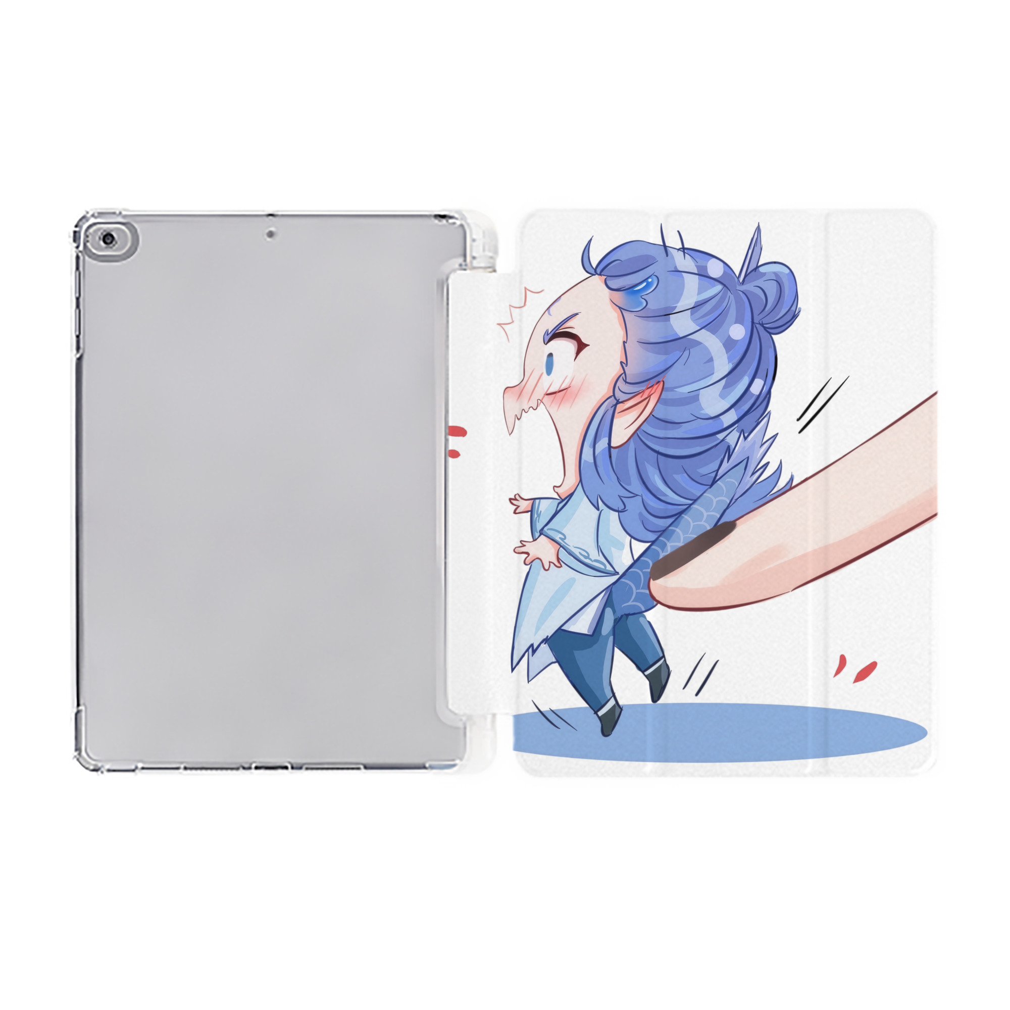 （画像用） Ne Zha 2 ナタ 魔童の大暴れ IPad ケース ペン収納付き 三つ折りスタンド PUレザー×シリコン 対応機種9.5/10.5/10.9インチ